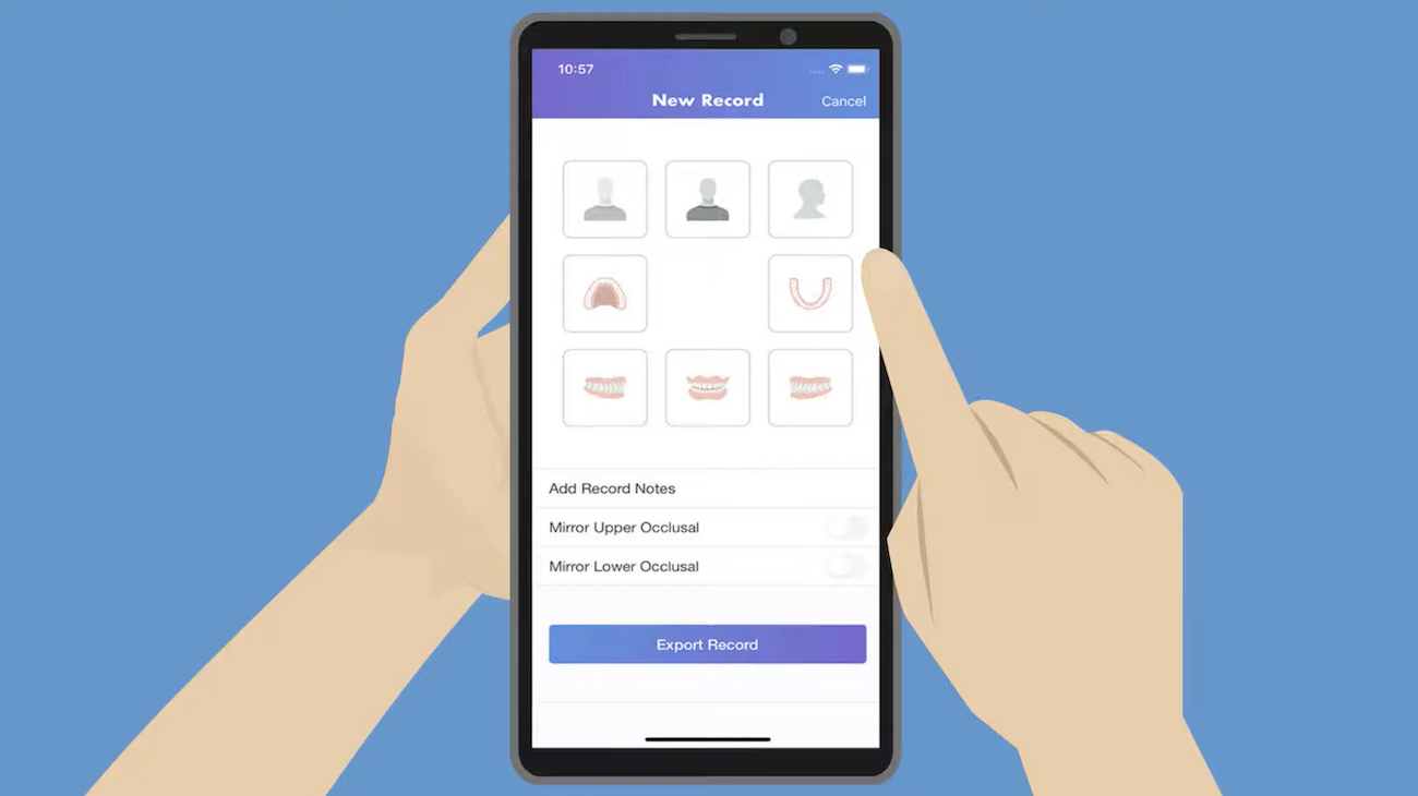 Screenshot of OrthoPhoto App dental record keeping for braces patients